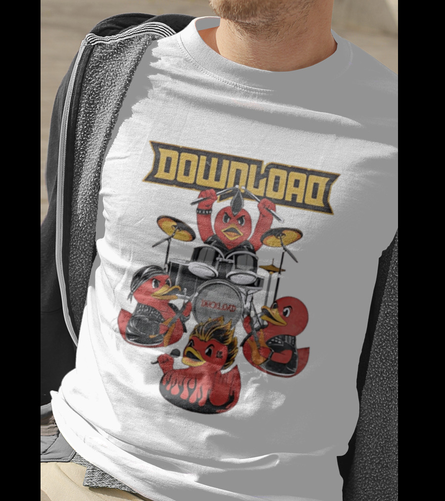 Download Festival Duck Band Rock Drummers T-Shirt