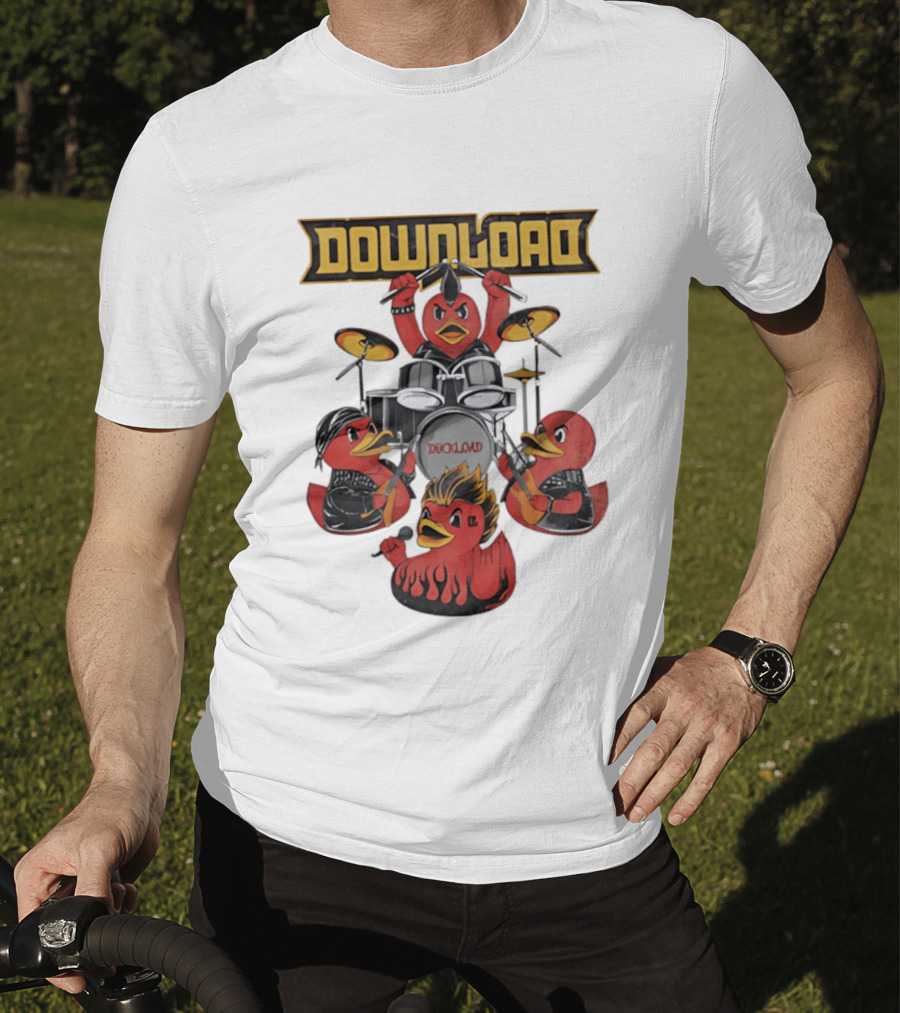 Download Festival Duck Band Rock Drummers T-Shirt