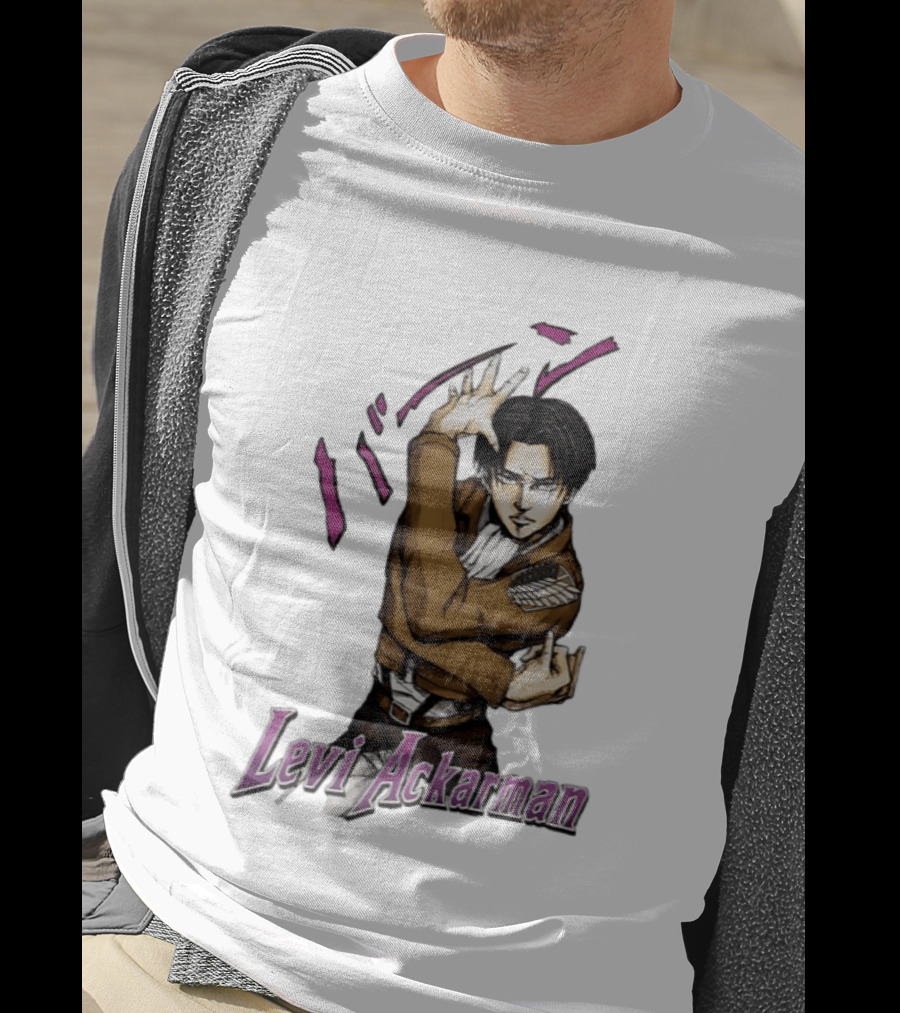 Levi Ackerman Anime Character Pose Attack On Titan Manga T-Shirt