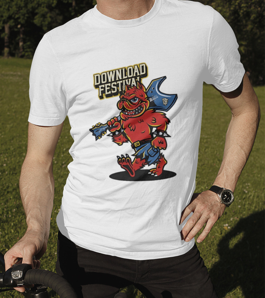 Download Festival Hellhound Character With Guitar T-Shirt