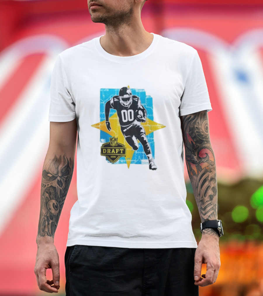 NFL Draft 2026 Football Player Jersey Number 00 T-Shirt