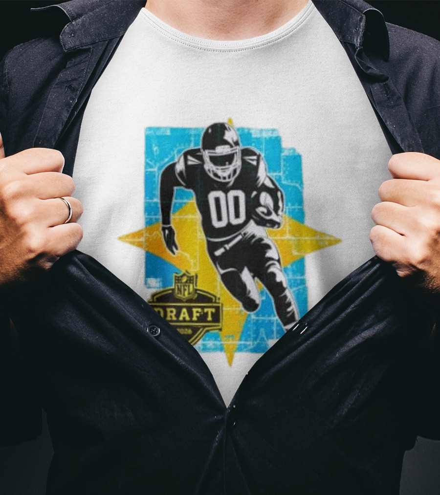 NFL Draft 2026 Football Player Jersey Number 00 T-Shirt