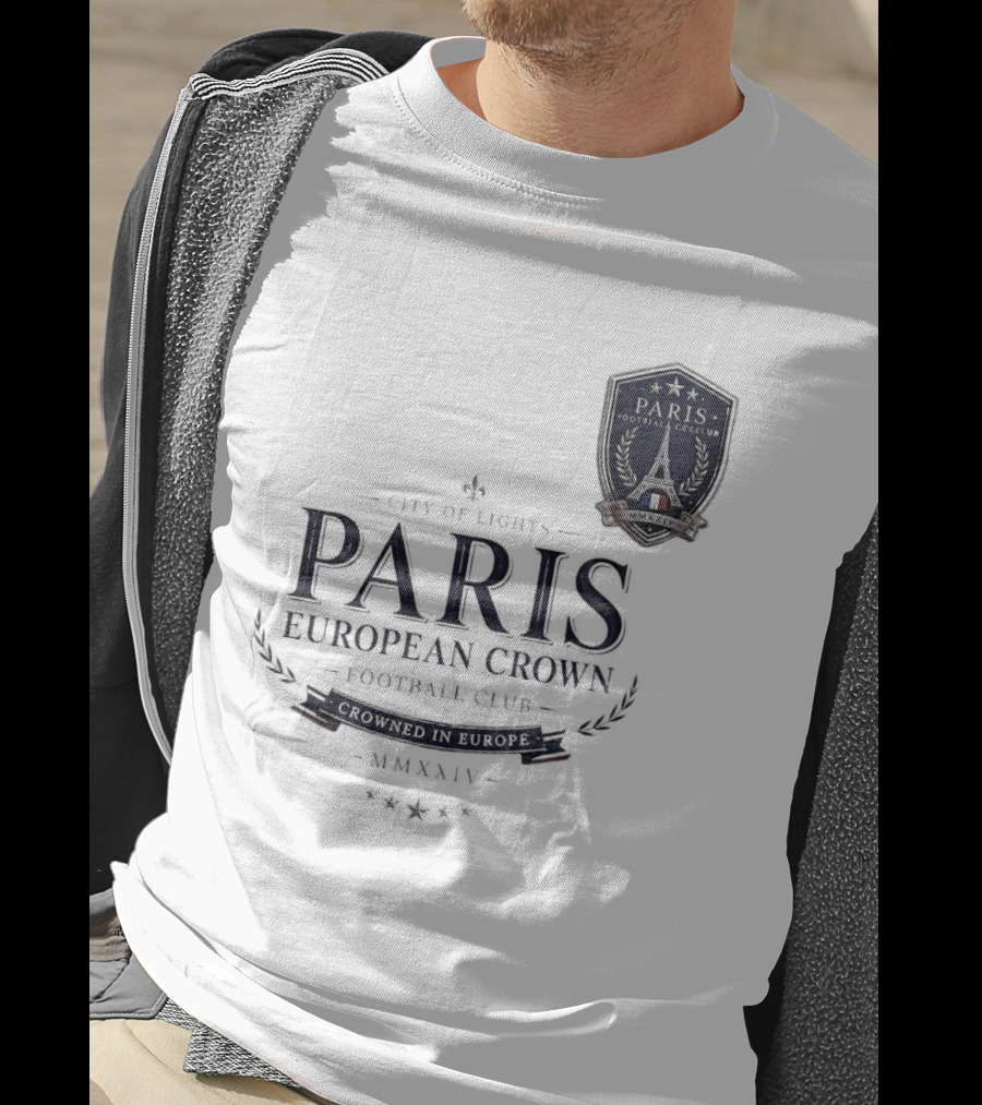 Paris City Of Light European Crown Football Club T-Shirt