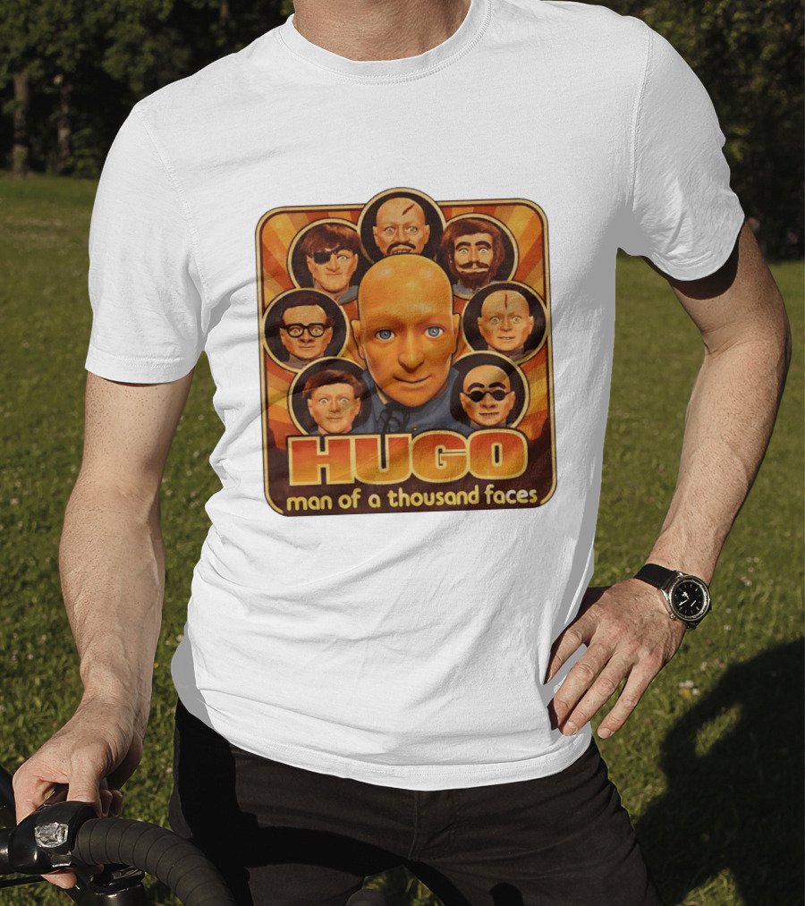 Hugo Man Of A Thousand Faces Ventriloquist Dummy Mask Collection T-Shirt