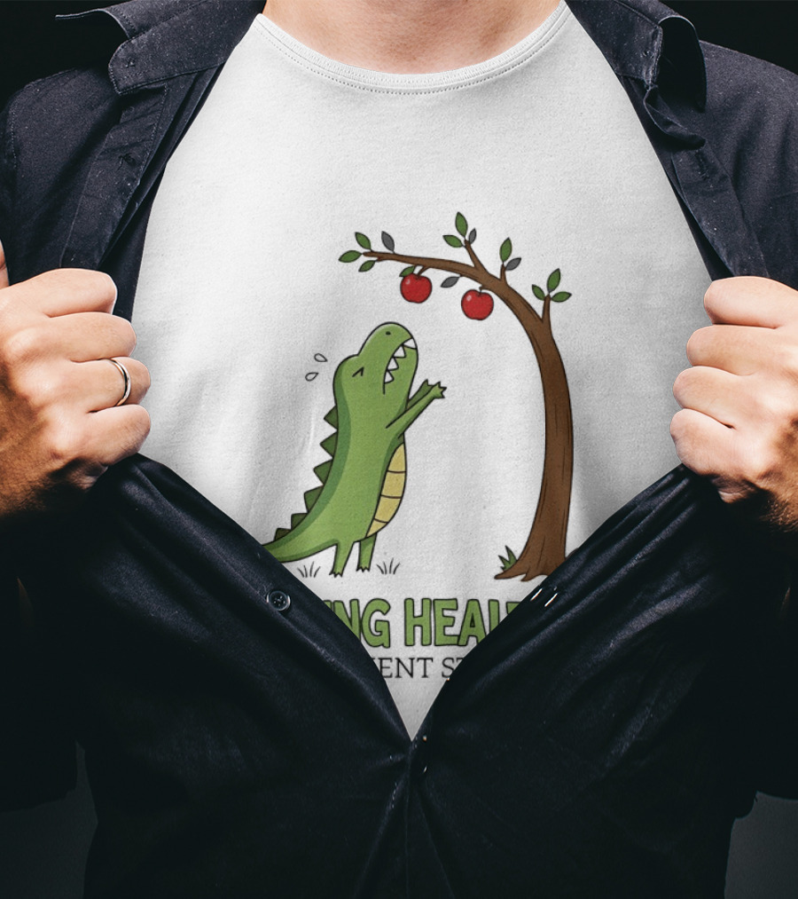 Eating Healthy Rex The Ancient Struggle With Apples T-Shirt