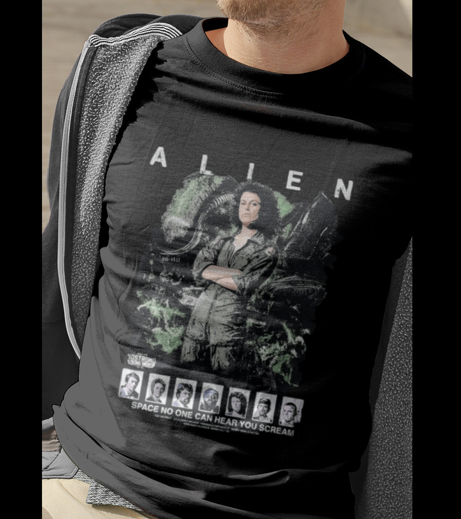 ALIEN Space No One Can Hear You Scream Nostromo Crew T-Shirt