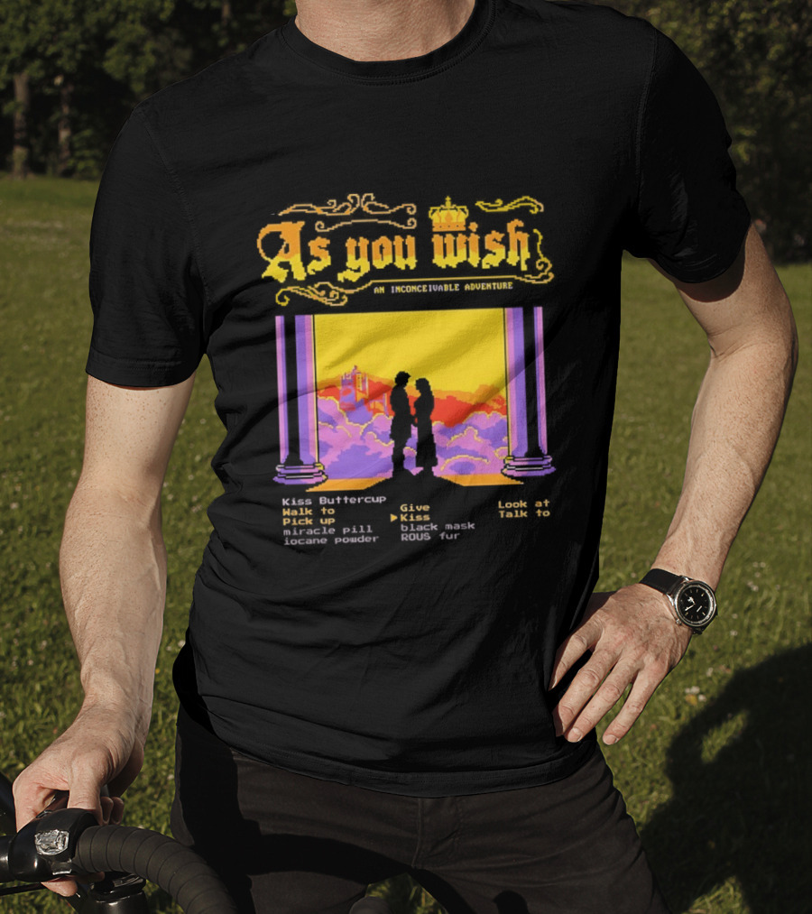 As You Wish An Inconceivable Adventure Princess Bride Castle Silhouette Clouds And Columns T-Shirt