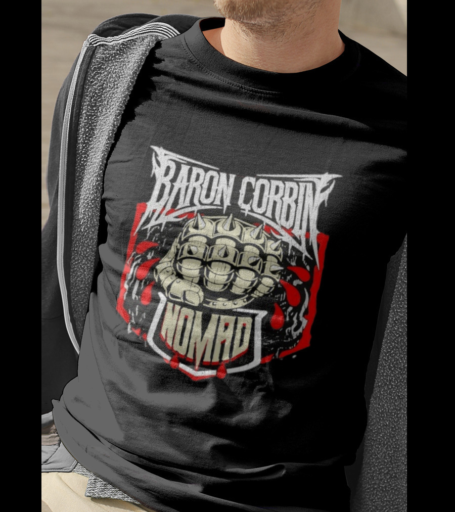Baron Corbin Nomad Spiked Fist WWE Wrestling T-Shirt