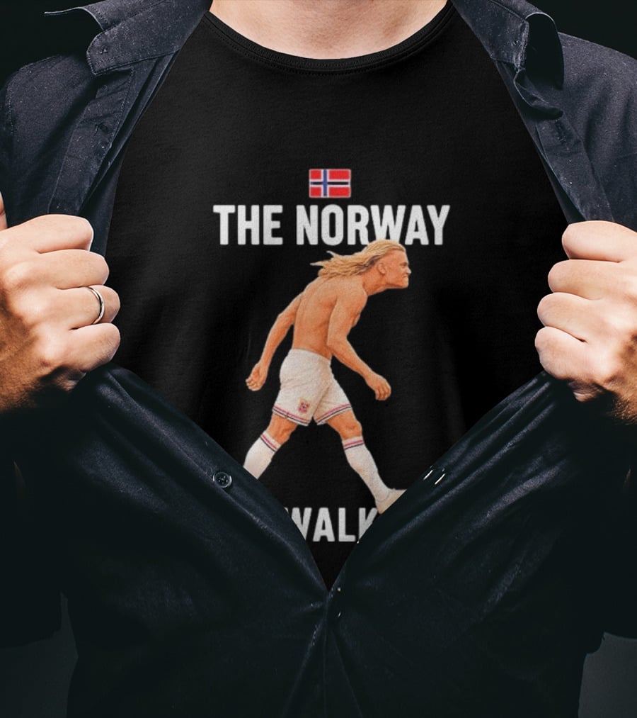 Erling Braut Haaland The Norway Walk 2026 Norway Flag Soccer T-Shirt