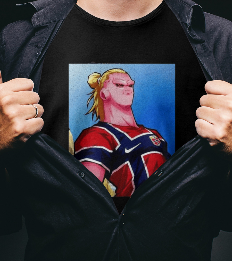 Erling Haaland Majin Buu Norway Dragon Ball Fusion T-Shirt