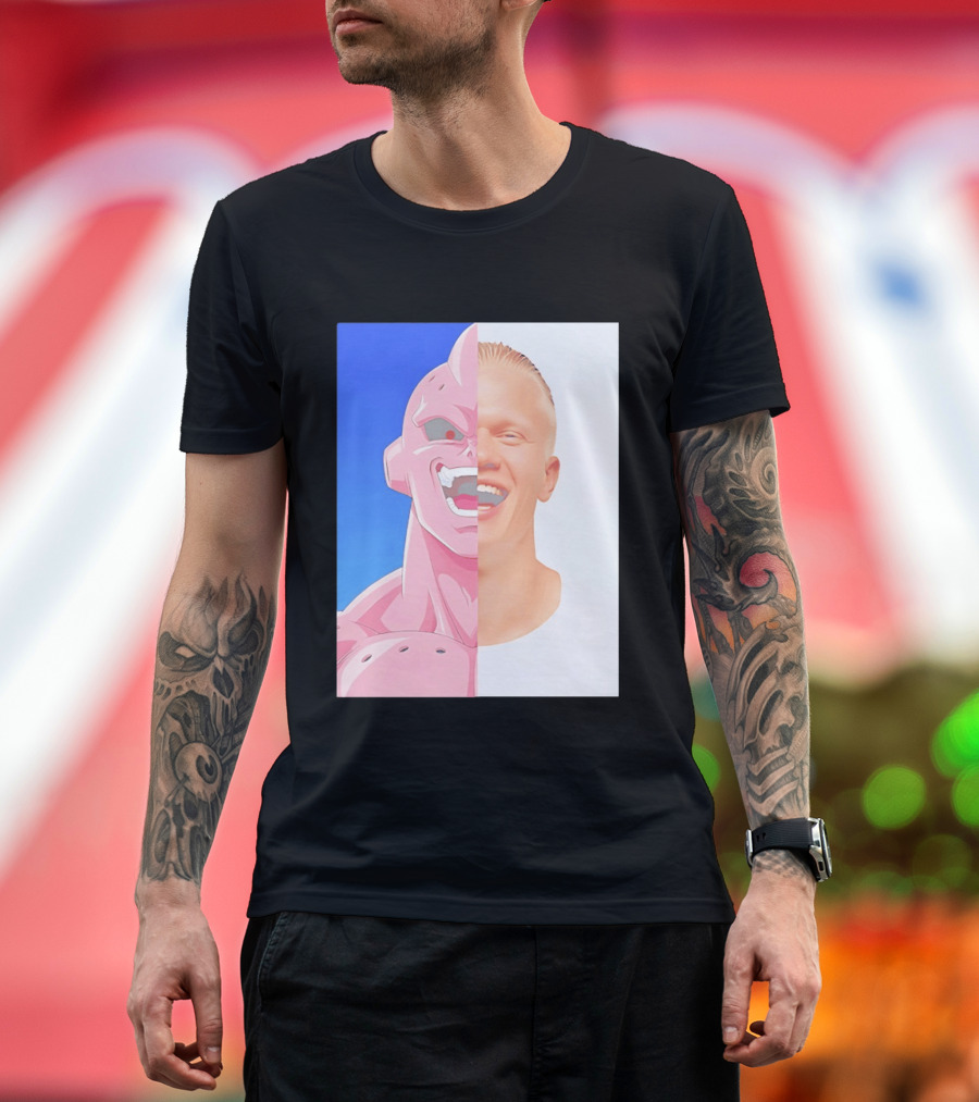 Erling Haaland Majin Buu Face Swap T-Shirt