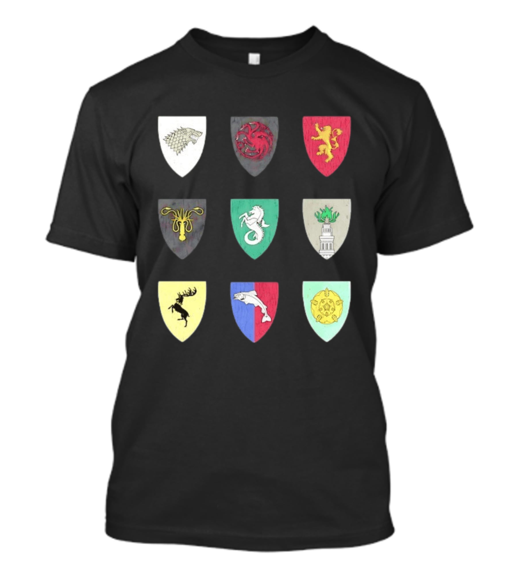Game Of Thrones Westeros House Sigils Stark Targaryen Lannister Greyjoy Tully Baratheon بأأ** T-Shirt