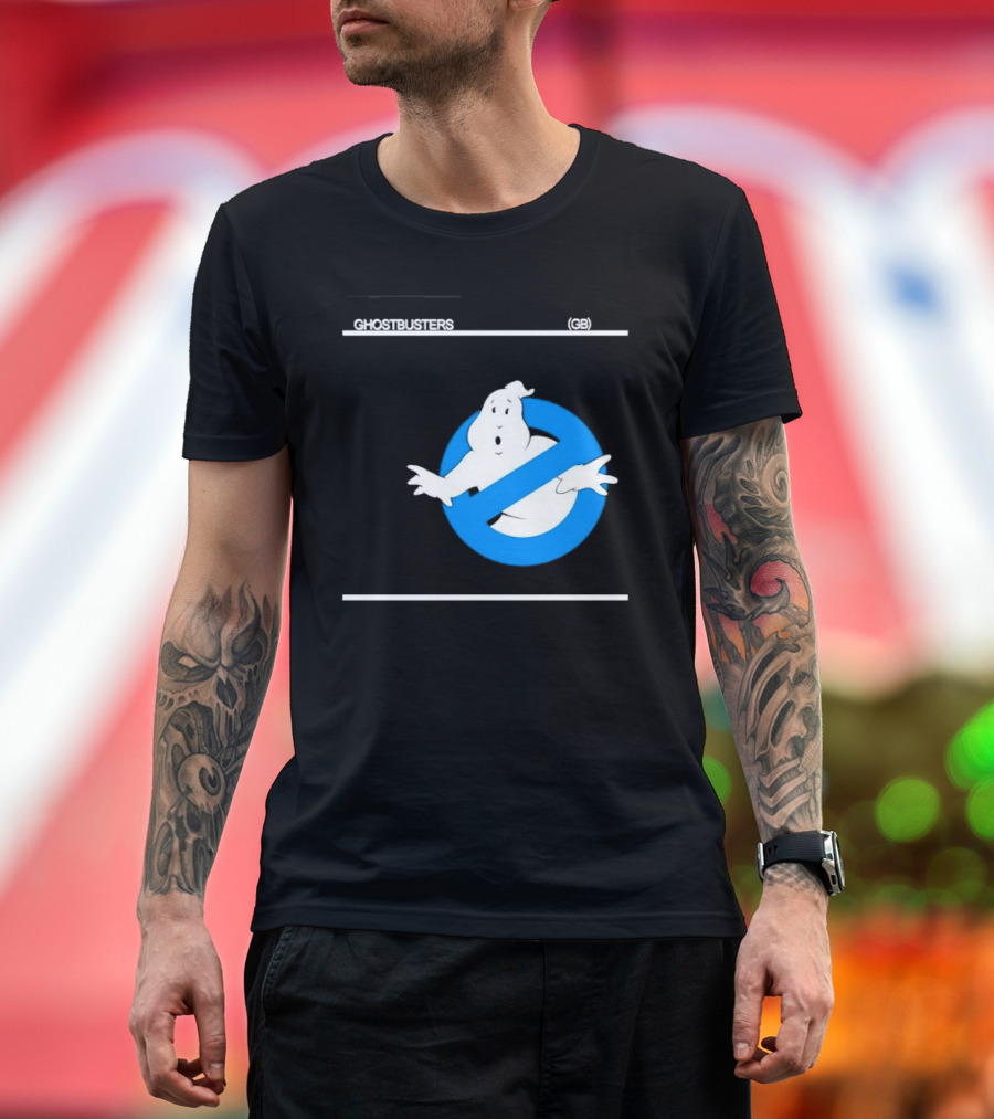 Ghostbusters 80s Movie Classic Blue Ghost Icon GB T-Shirt
