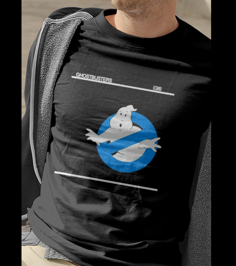 Ghostbusters 80s Movie Classic Blue Ghost Icon GB T-Shirt
