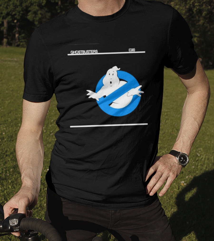 Ghostbusters 80s Movie Classic Blue Ghost Icon GB T-Shirt