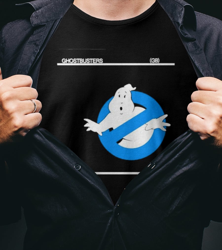 Ghostbusters 80s Movie Classic Blue Ghost Icon GB T-Shirt