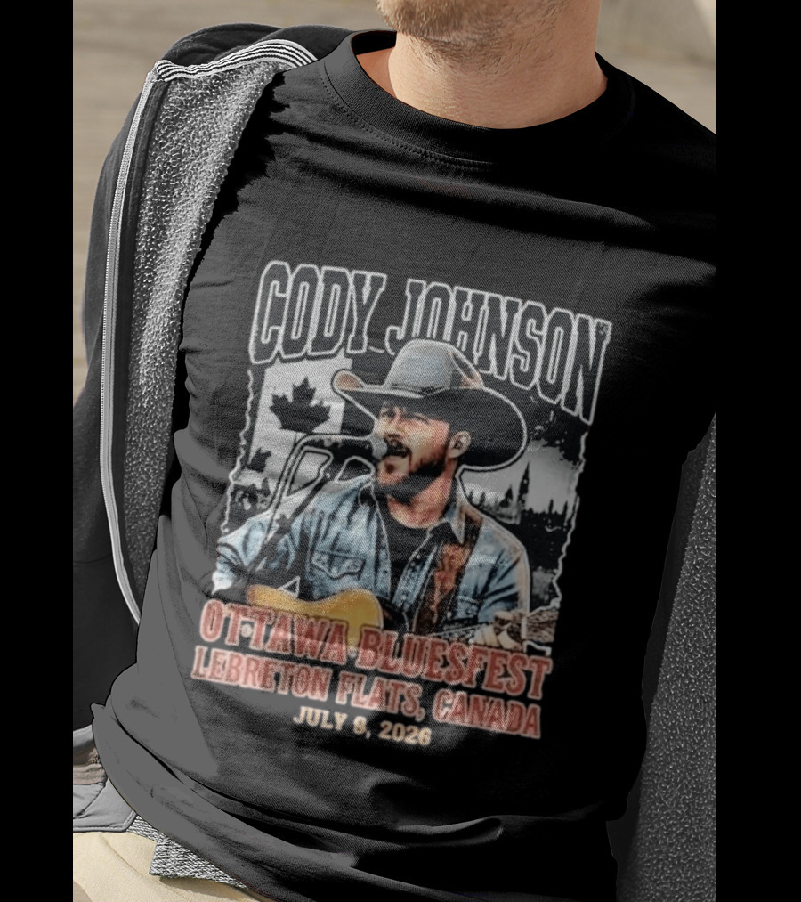 Cody Johnson Live Ottawa Bluesfest LeBreton Flats Canada July 9 2026 Country Music Event T-Shirt