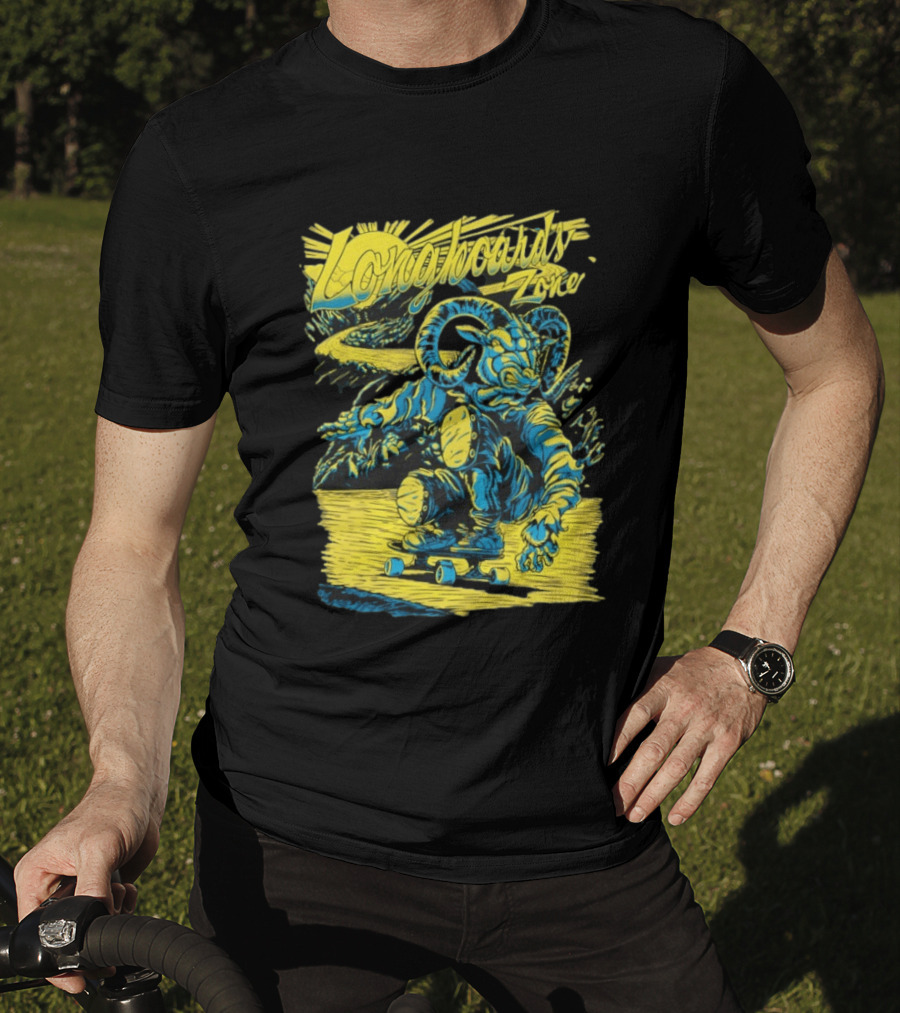 Longboards Zone Goat Downhill Rider Longboarding Adventure T-Shirt