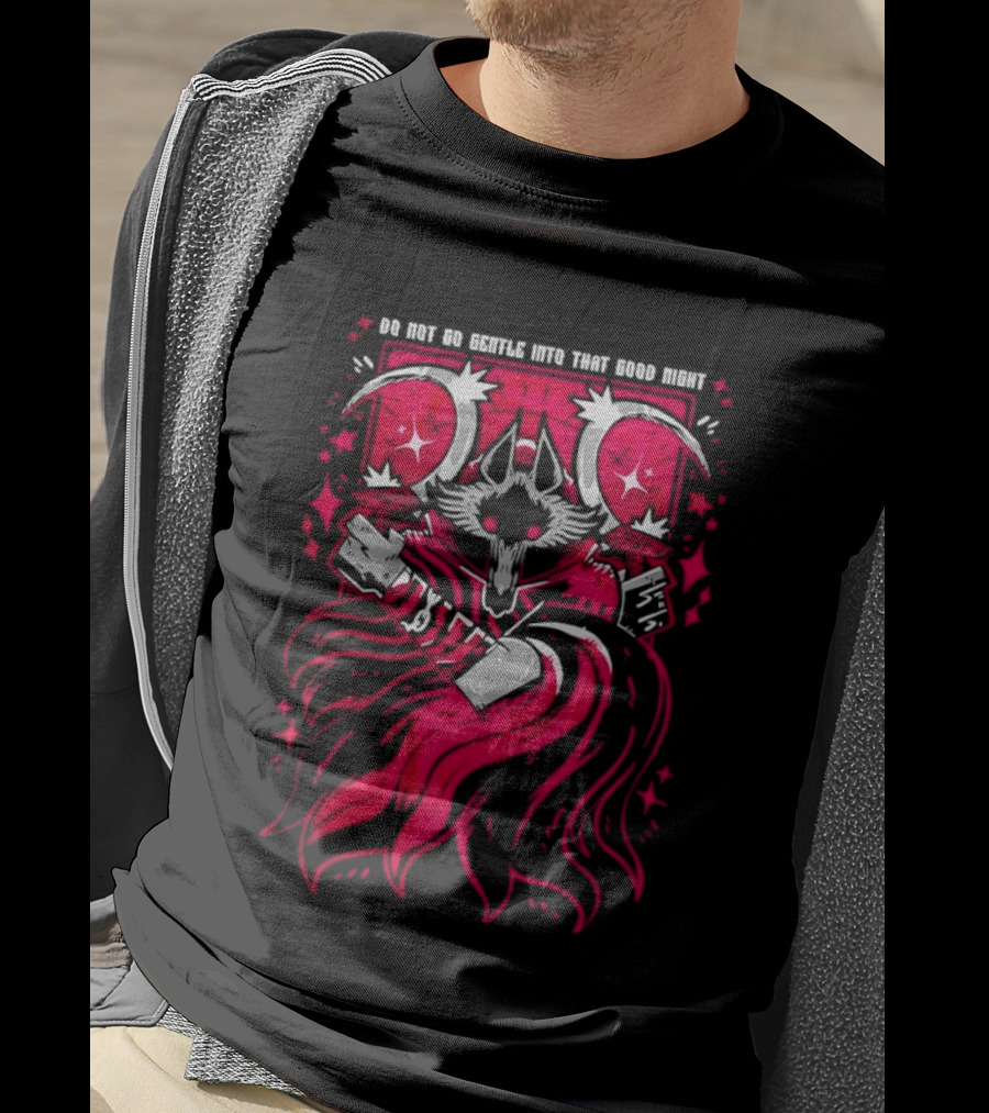 Do Not Go Gentle Into That Good Night Wolf With Scythe And Cloak T-Shirt