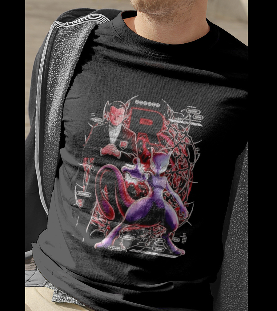 Giovanni Boss Team Rocket Mewtwo Dynamic Pokemon Collaboration T-Shirt