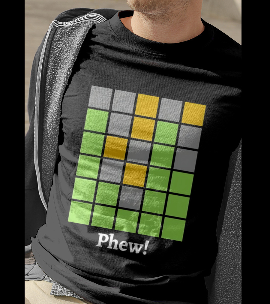 Minesweeper Phew Grid Game Board Text Phew T-Shirt