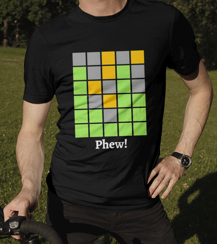 Minesweeper Phew Grid Game Board Text Phew T-Shirt