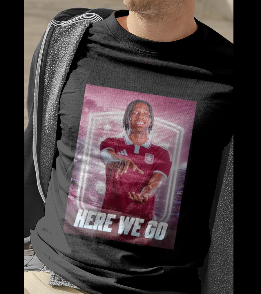 Jaden Philogene Here We Go Aston Villa Soccer Star Enthusiasm T-Shirt
