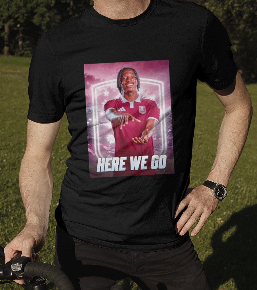 Jaden Philogene Here We Go Aston Villa Soccer Star Enthusiasm T-Shirt