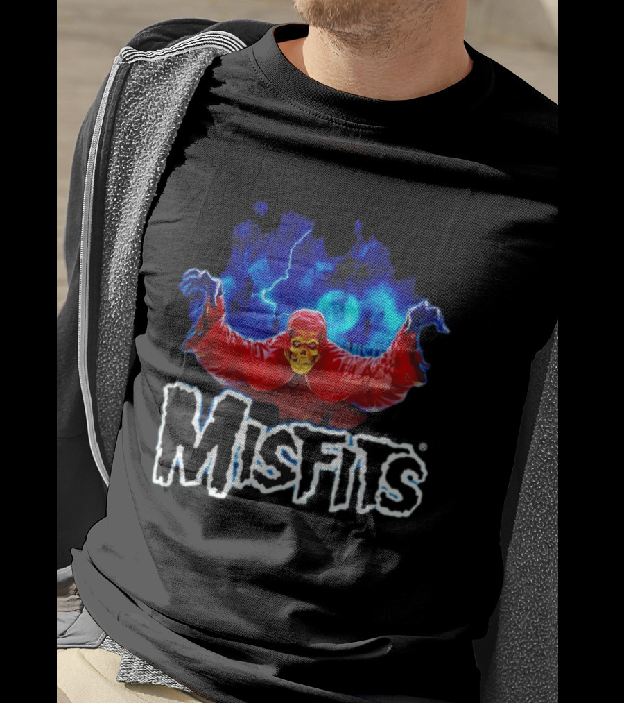 Misfits Crimson Ghost Punk Rock Lightning Glenn Danzig T-Shirt