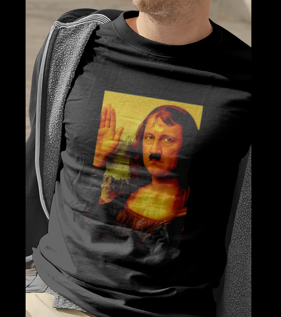 Mona Lisa Hitler Mashup Painting Iconic Fusion T-Shirt