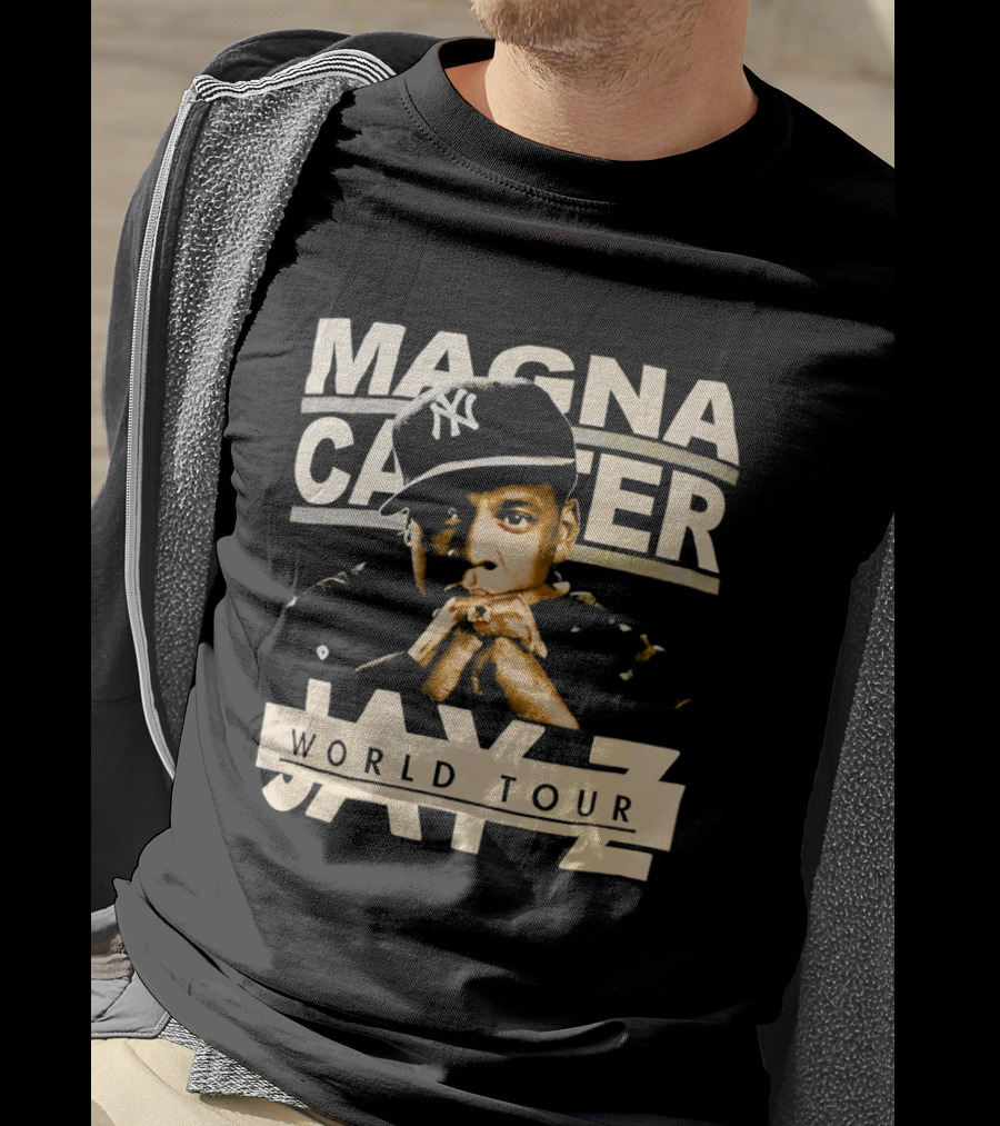 Jay Z Magna Carter World Tour Yankees Cap T-Shirt