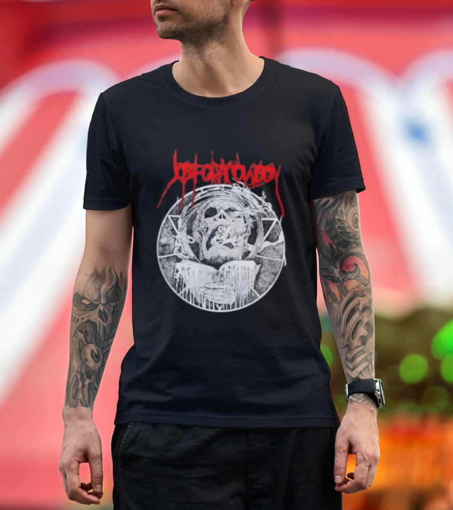 Job For A Cowboy Smoking Skull Death Metal T-Shirt