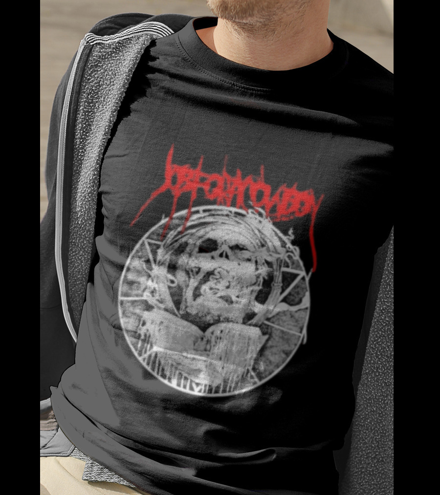 Job For A Cowboy Smoking Skull Death Metal T-Shirt