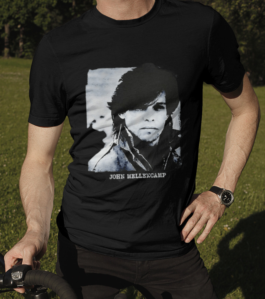 John Mellencamp Rock Music Singer Black And White T-Shirt