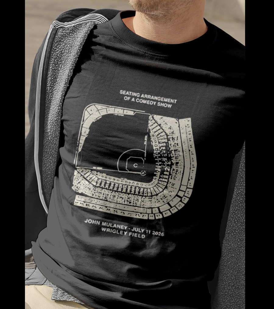 Seating Arrangement Of A Comedy Show John Mulaney July 11 2026 Wrigley Field T-Shirt