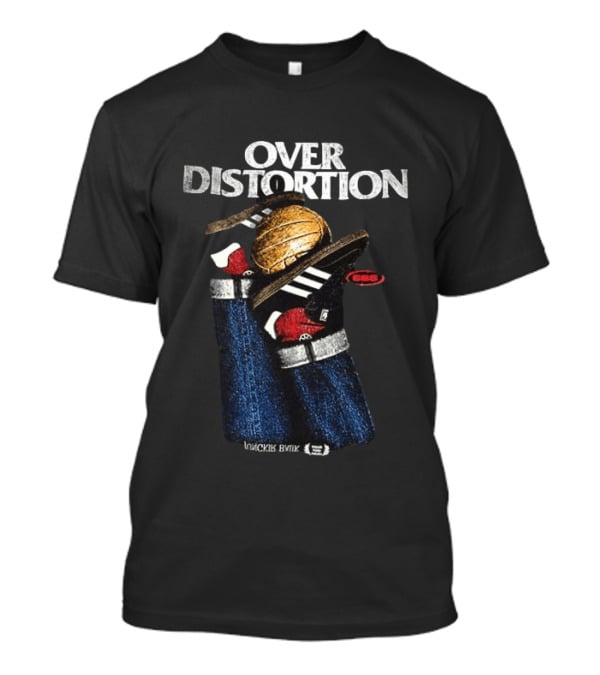 Over Distortion Jovckis Byiyk Masa Jungkir Balik Kisah Kita T-Shirt