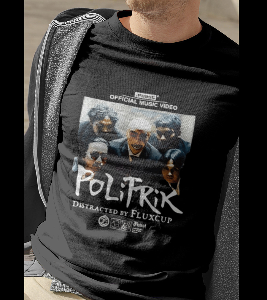 Feast Official Music Video Politik Distracted By Fluxcup Energetic Performance T-Shirt