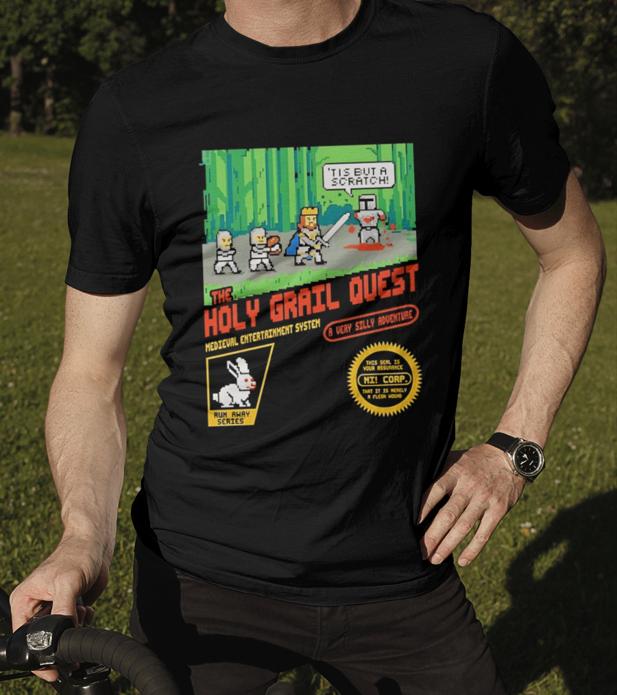 The Holy Grail Quest Medieval Entertainment System A Very Silly Adventure High Score T-Shirt