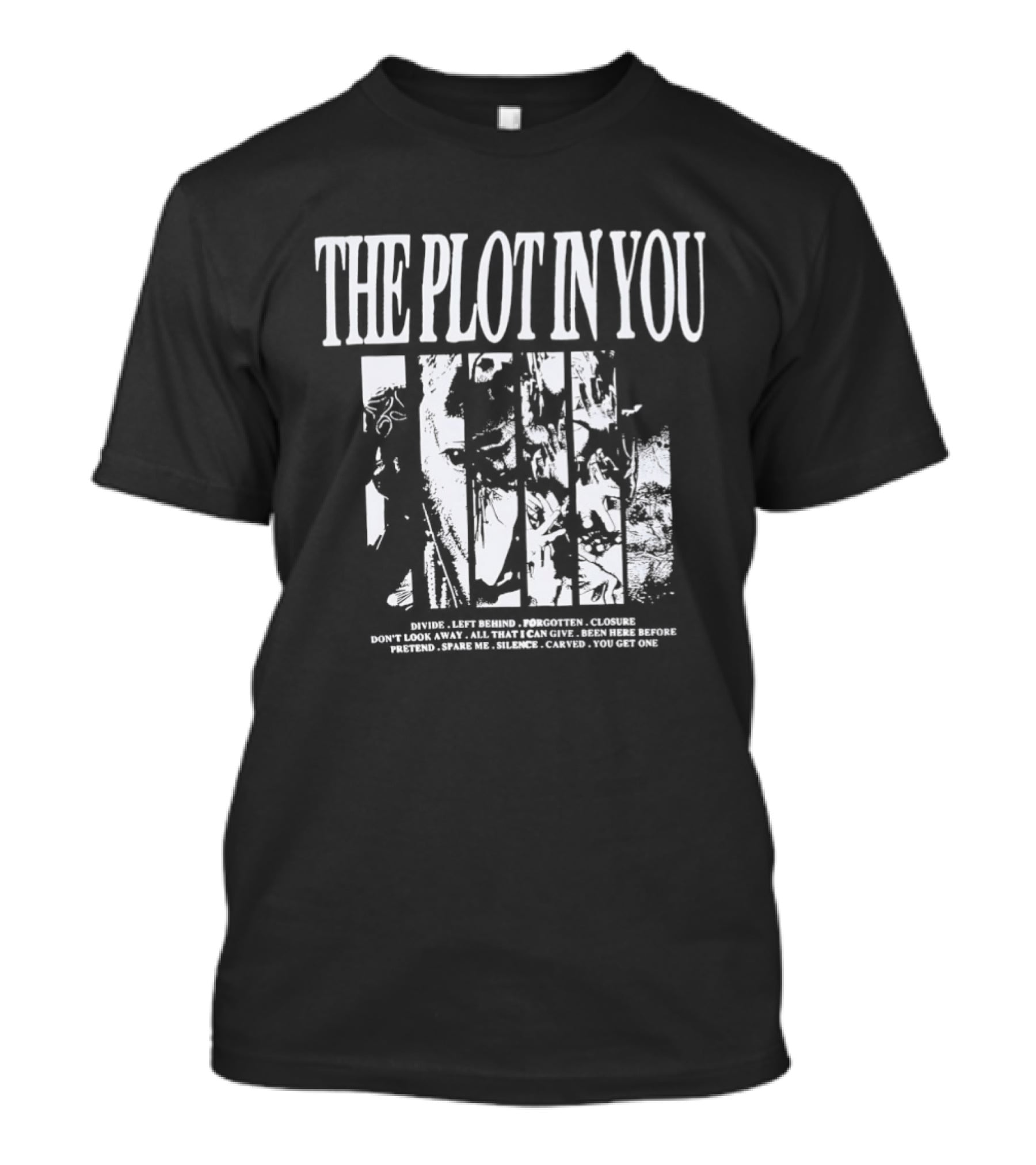 The Plot In You Song Titles Collage With Past Album Covers T-Shirt