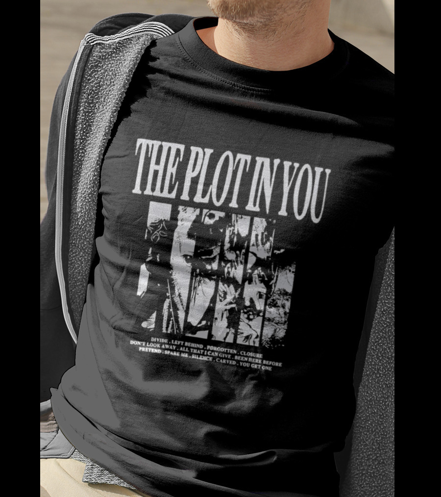 The Plot In You Song Titles Collage With Past Album Covers T-Shirt