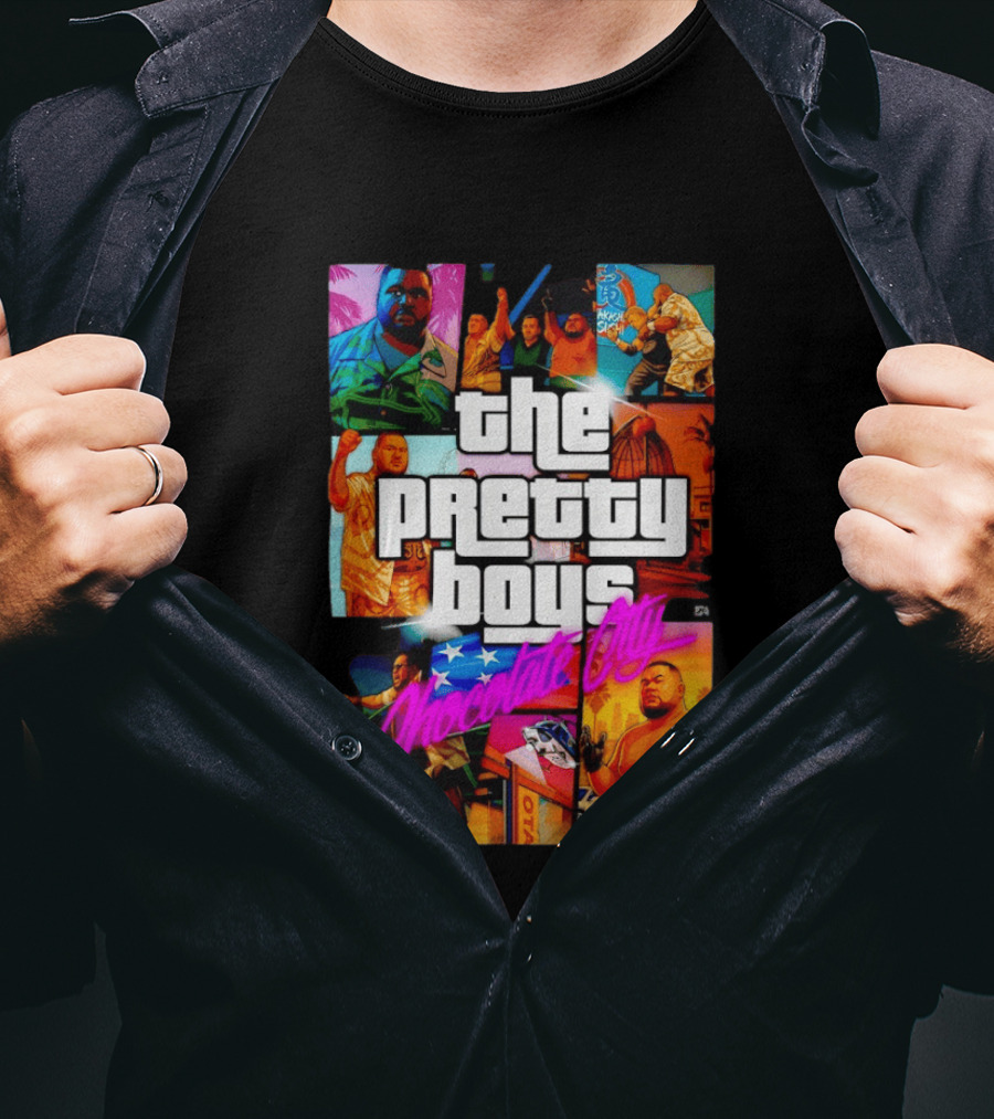The Pretty Boys Chocolate City Collage Akashi Sushi Gaming Mashup T-Shirt
