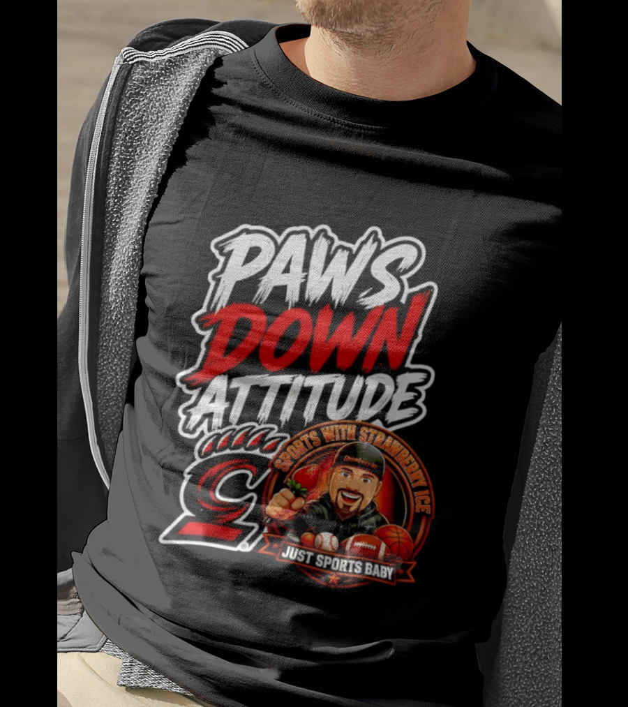 Paws Down Attitude Sports With Strawberry Ice Just Sports Baby T-Shirt