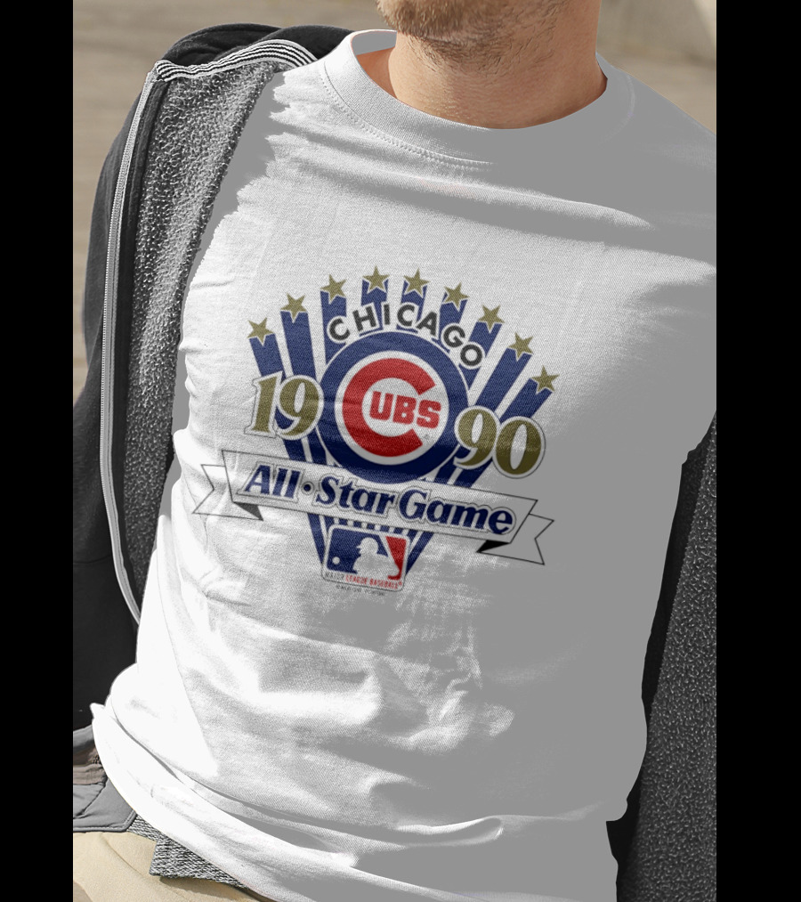 Chicago Cubs 1990 MLB All Star Game Logo Stars Blue Red T-Shirt