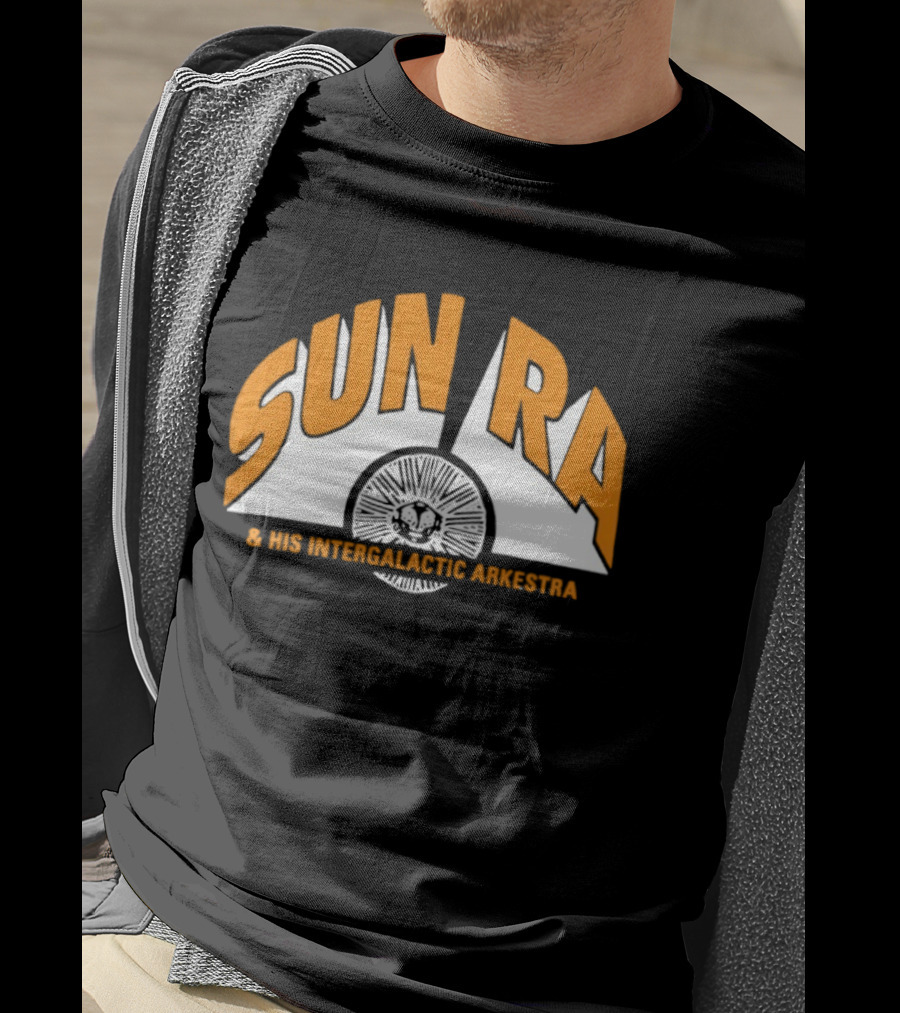 Sun Ra And His Intergalactic Arkestra Orange Text Circular Starburst T-Shirt