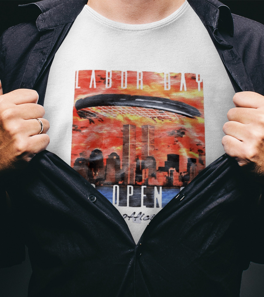 Labor Day US Open 97 Wilson Official Ball Twin Towers Skyline T-Shirt