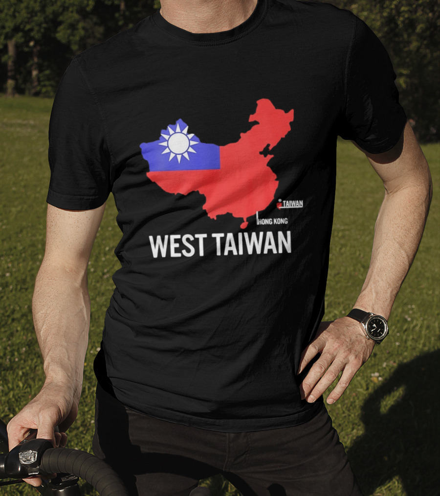 West Taiwan Map Political Geopolitical With Flag T-Shirt