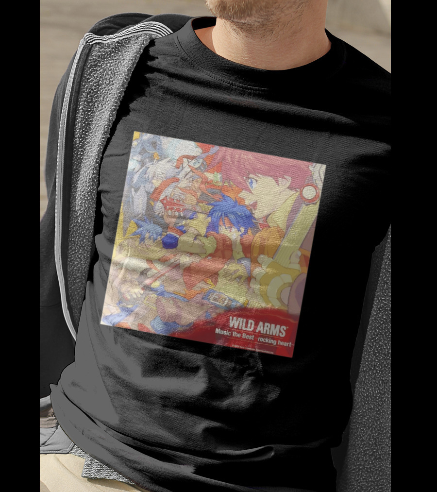 Wild Arms Music The Best Rocking Heart 2006 Anime Characters Playing Guitar T-Shirt