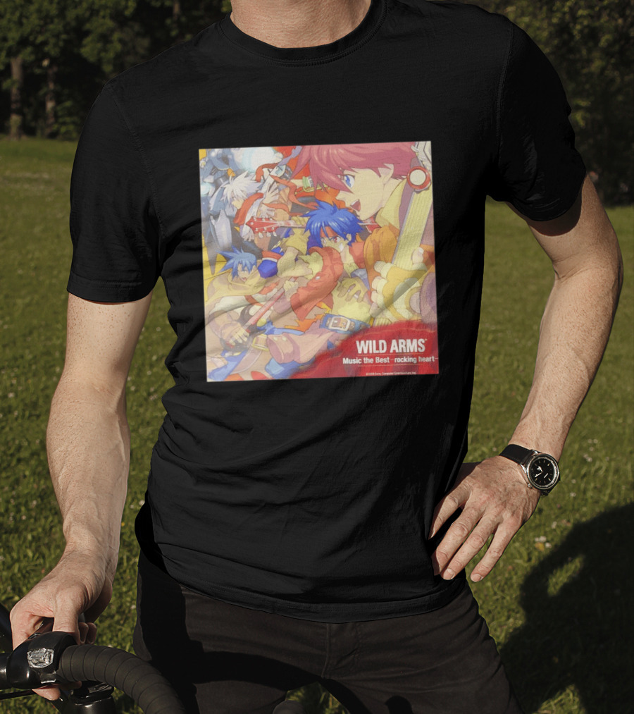Wild Arms Music The Best Rocking Heart 2006 Anime Characters Playing Guitar T-Shirt