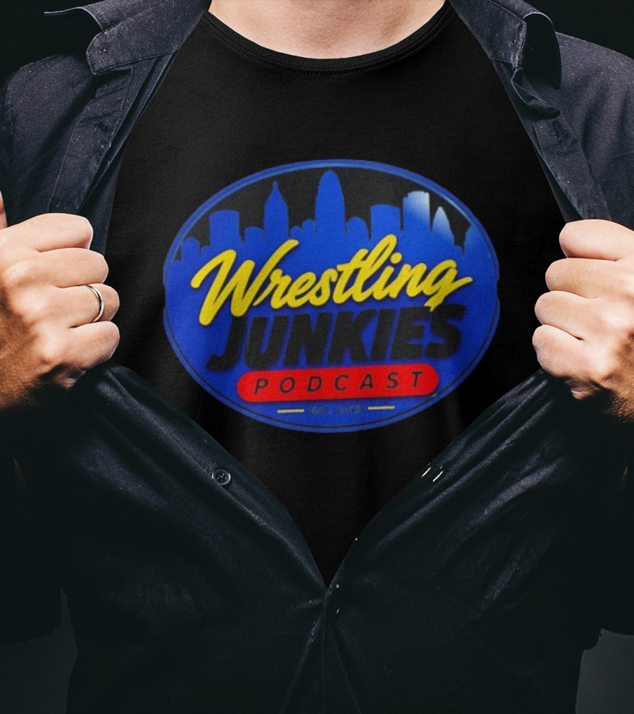 Wrestling Junkies Podcast Est 2023 Skyline T-Shirt