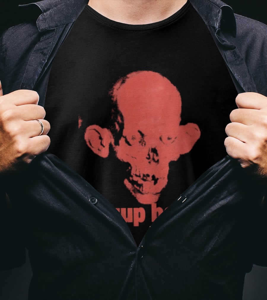 Wzup Boo Creepy Skull Horror Spooky T-Shirt